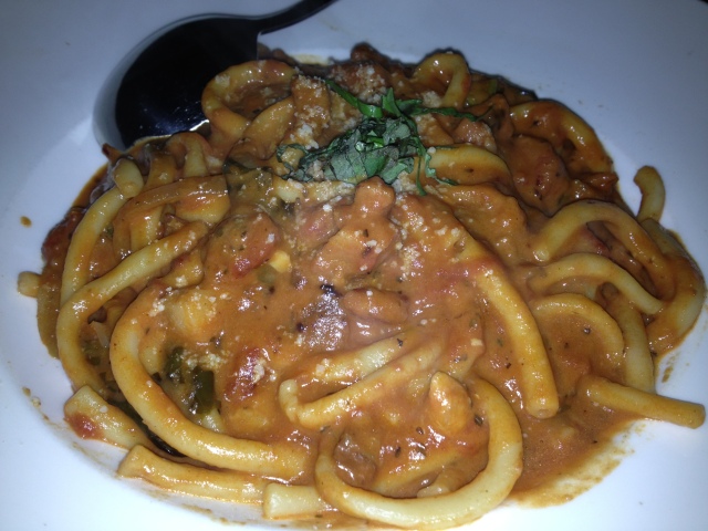 Saucy & fresh pasta.  So good. This was the large portion, but you could also get a small one to taste test.